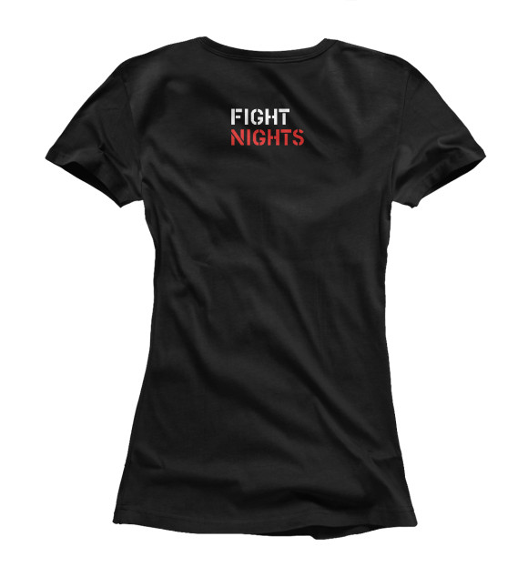 Футболка для девочек с изображением FIGHT NIGHT цвета Белый