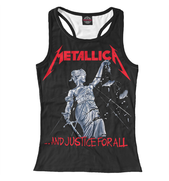 Женская майка-борцовка с изображением Metallica цвета Белый