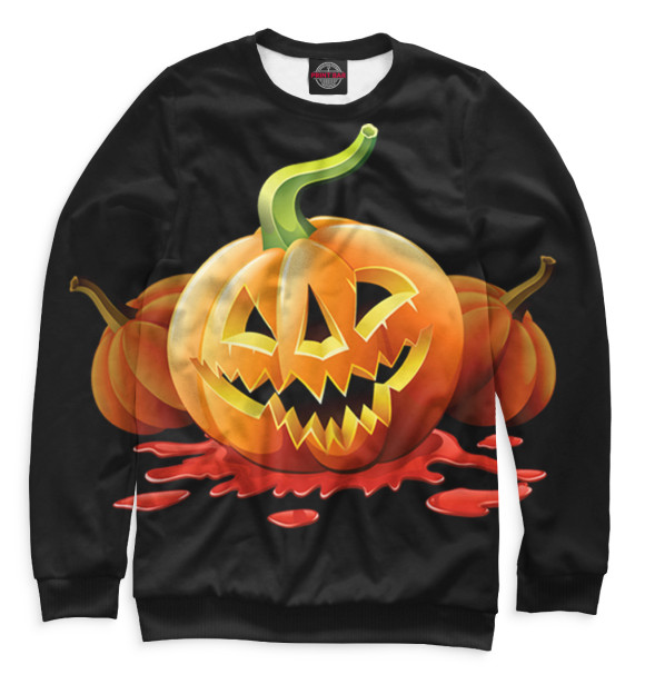 Мужской свитшот с изображением Halloween цвета Белый