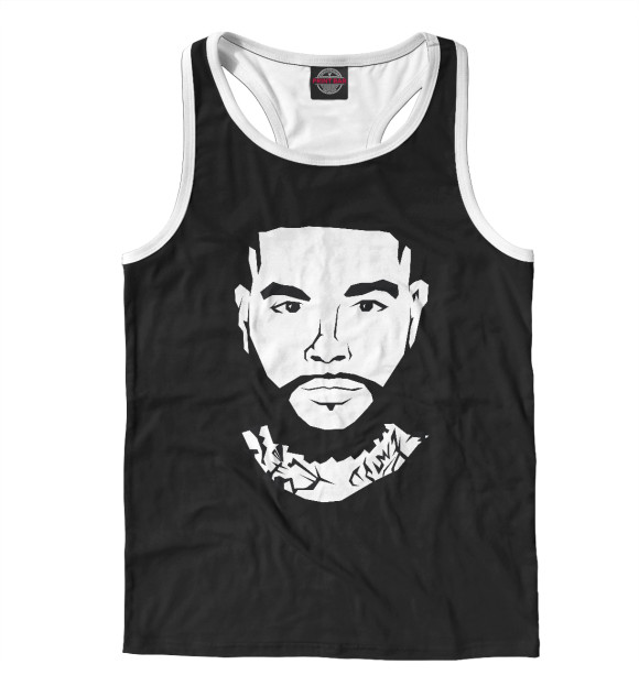 Мужская майка-борцовка с изображением Тимати цвета Белый