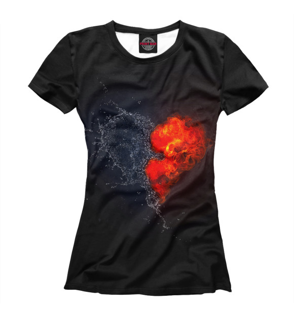 Футболка для девочек с изображением HEART цвета Белый