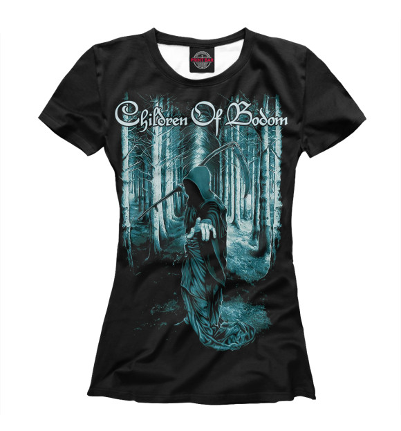 Женская футболка с изображением Children of Bodom цвета Белый