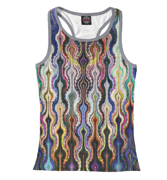 Женская майка-борцовка с изображением Фрактал цвета Белый