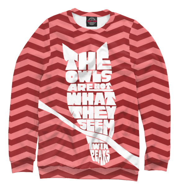 Свитшот для мальчиков с изображением Twin Peaks Owl цвета Белый