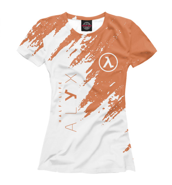 Женская футболка с изображением Half-Life цвета Белый