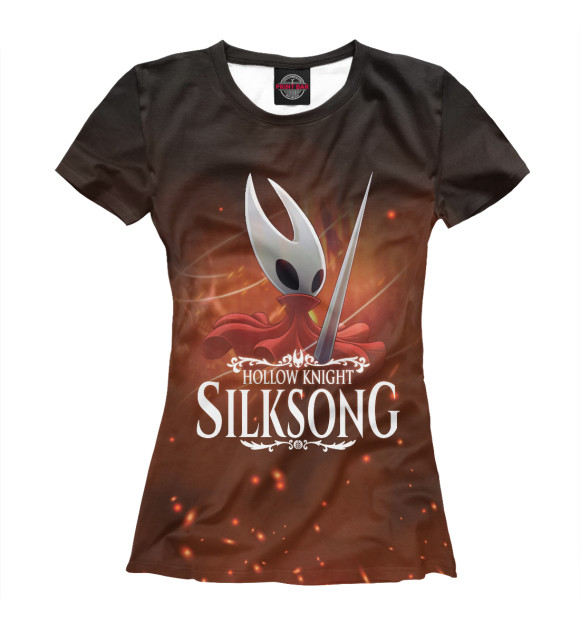 Футболка для девочек с изображением Hollow Knight: SILKSONG цвета Белый