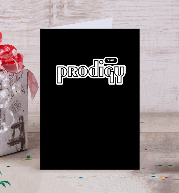 Открытка с притом The Prodigy цвета Белый Открытка с изображением The Prodigy цвета Белый