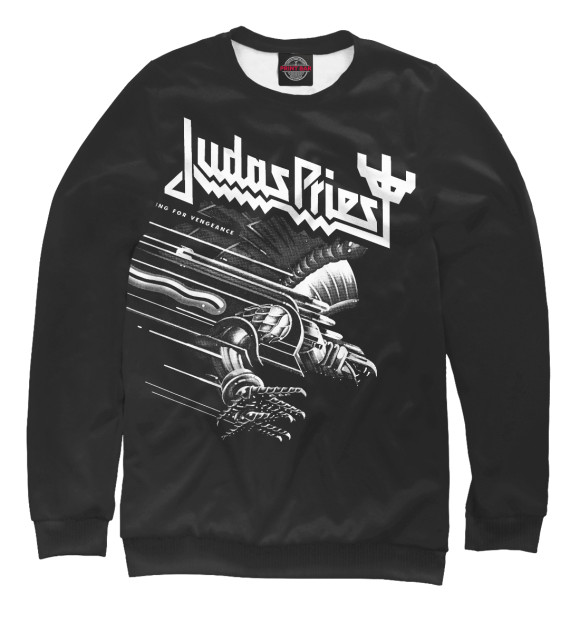 Женский свитшот с изображением Judas Priest цвета Белый