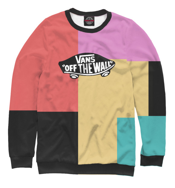Женский свитшот с изображением Vans Color цвета Белый