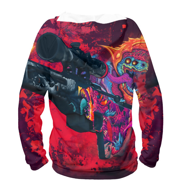 Мужское худи с изображением CS:GO / Hyper Beast цвета Белый