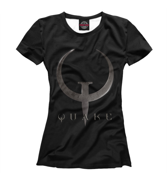 Женская футболка с изображением Quake цвета Белый