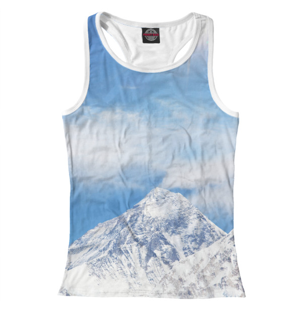 Женская майка-борцовка с изображением Горная сказка цвета Белый