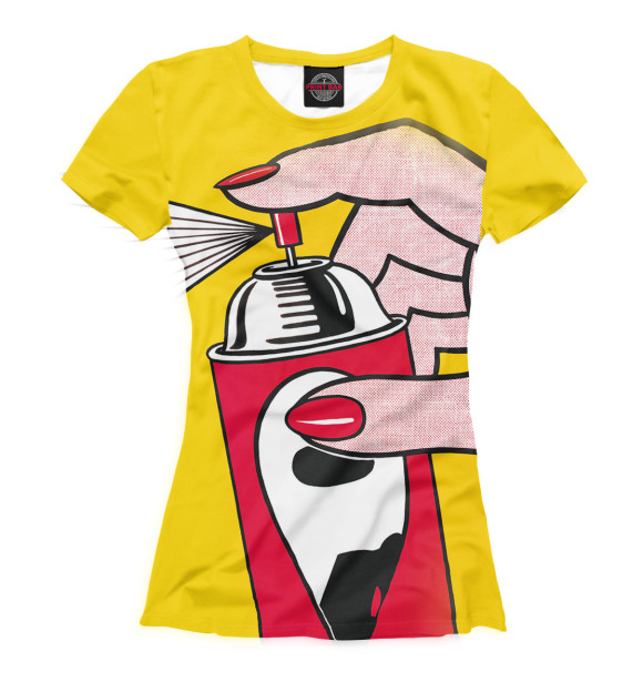 Женская футболка с изображением Поп-арт цвета Белый