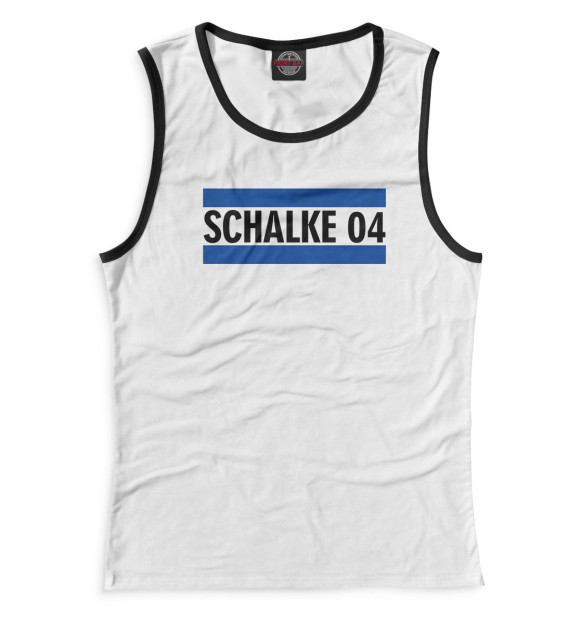 Майка для девочки с изображением Schalke 04 цвета Белый