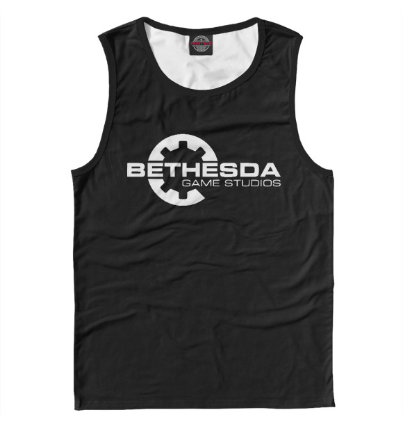 Мужская майка с изображением Bethesda цвета Белый