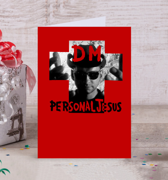 Открытка с изображением Personal Jesus цвета Белый
