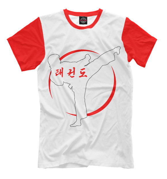 Футболка для мальчиков с изображением Taekwondo Vector White цвета Молочно-белый