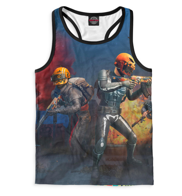 Мужская майка-борцовка с изображением PUBG halloween цвета Р‘РµР»С‹Р№