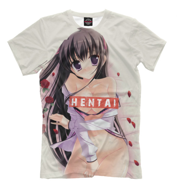 Футболка для мальчиков с изображением Hentai цвета Бежевый