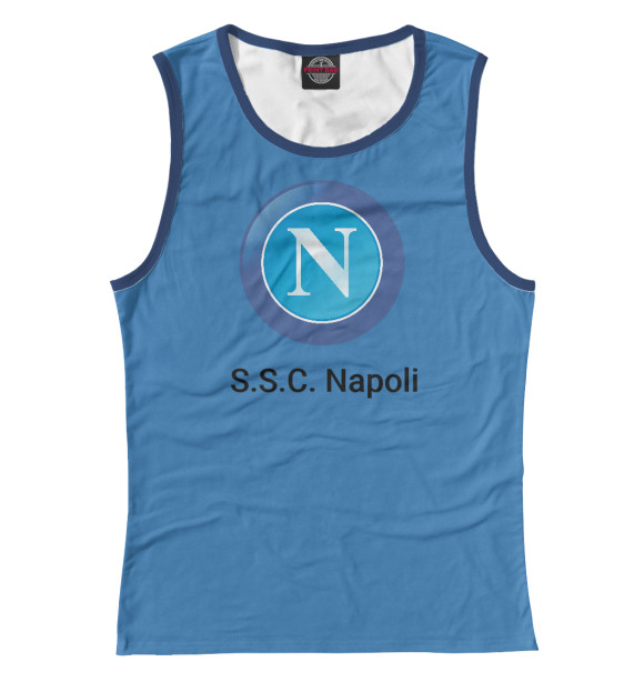 Женская майка с изображением Napoli цвета Белый