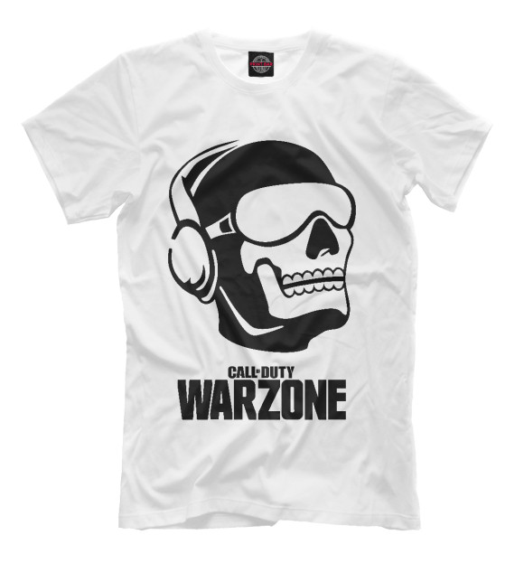 Мужская футболка с изображением Warzone ghosts цвета Белый