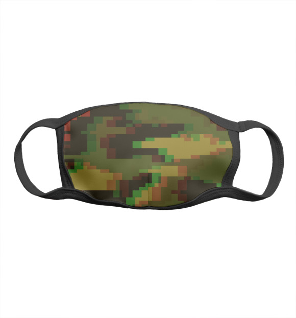 Маска тканевая с притом Полевой камуфляж цвета Белый Маска тканевая с изображением Полевой камуфляж цвета Белый