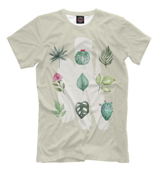Мужская футболка Роза и кактус