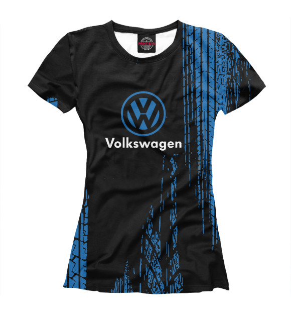 Футболка для девочек с изображением Volkswagen цвета Белый