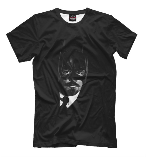 Мужская футболка с изображением Тёмный рыцарь Ленин цвета Черный
