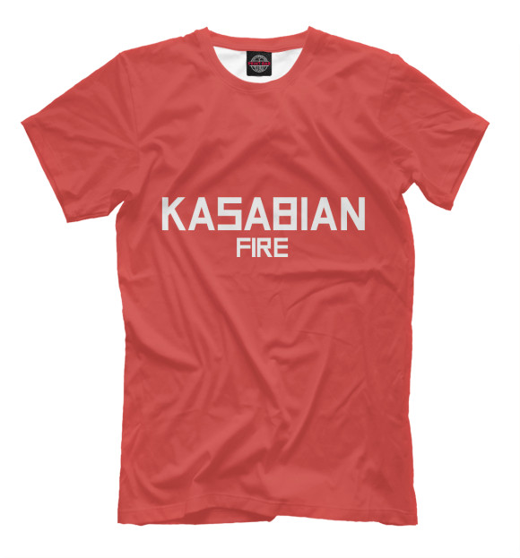 Мужская футболка с изображением Kasabian цвета Темно-розовый