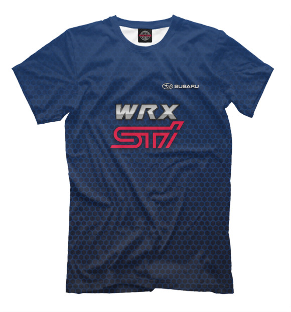 Мужская футболка с изображением WRX STI цвета Белый