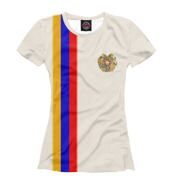 Женская футболка с изображением I love Armenia цвета Белый