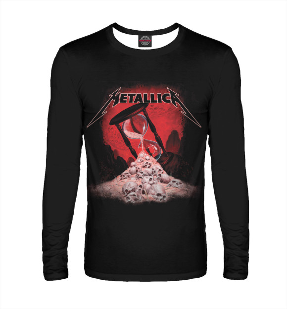 Мужской лонгслив с изображением Metallica цвета Белый