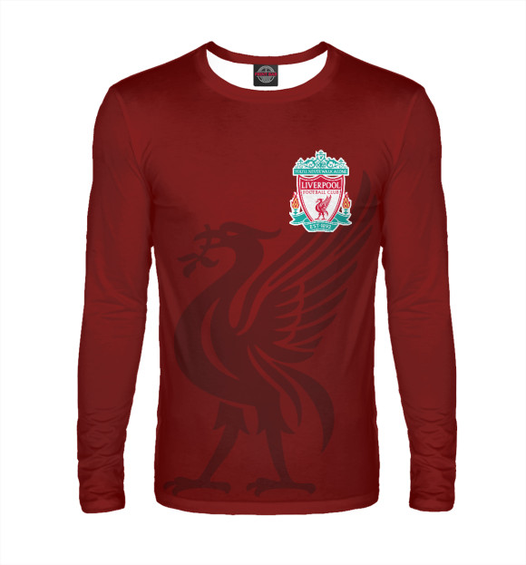 Мужской лонгслив с изображением Liverpool цвета Белый