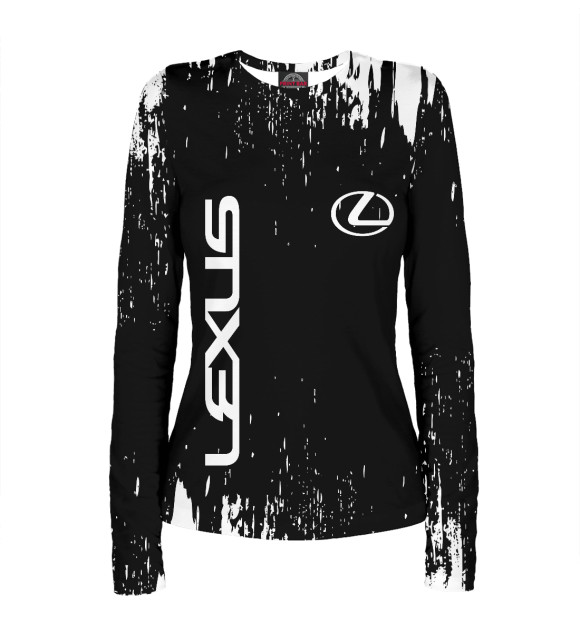 Женский лонгслив с изображением Lexus цвета Белый