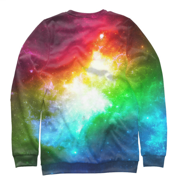 Свитшот для девочек с изображением Colour Space цвета Белый