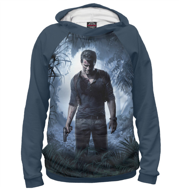 Женское худи с изображением Uncharted 4: A Thief's End цвета Белый