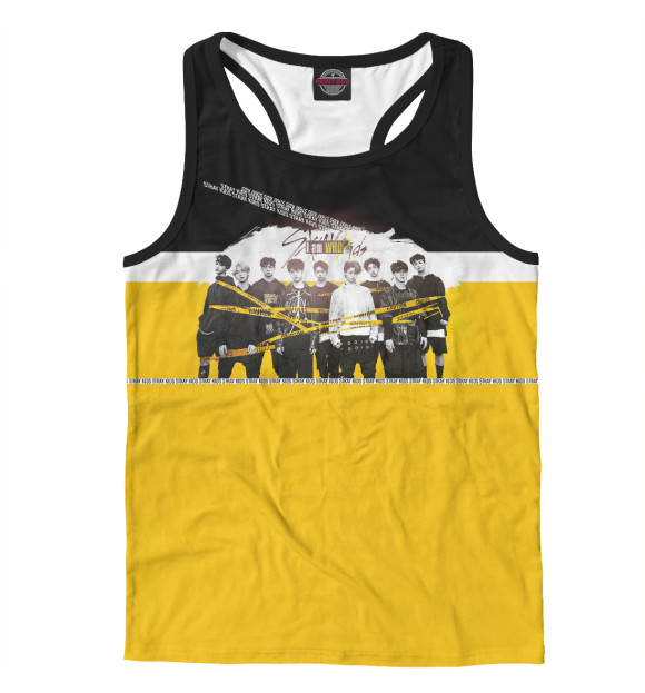 Мужская майка-борцовка с изображением Stray Kids группа цвета Белый