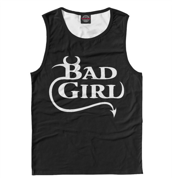 Майка для мальчика с изображением Bad Girl цвета Белый