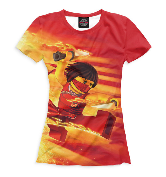 Женская футболка с изображением Ninjago цвета Белый