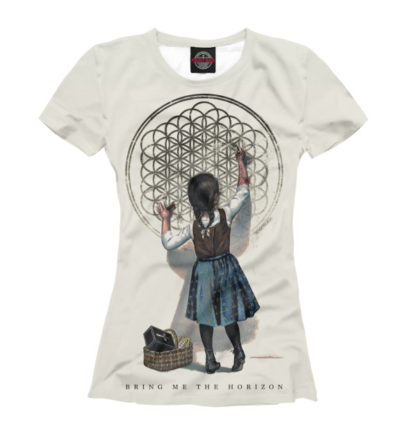 Женская футболка с изображением Bring Me The Horizon цвета Белый