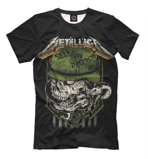 Футболка для мальчиков с изображением Metallica Seek and Destroy цвета Черный