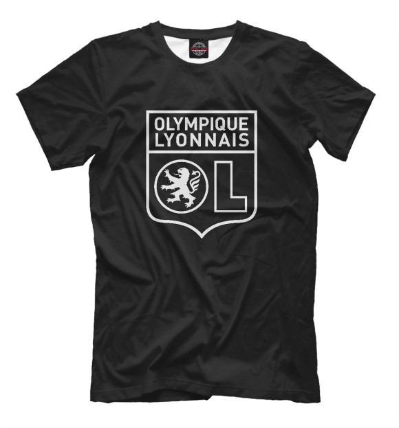 Мужская футболка с изображением Olympique lyonnais цвета Белый