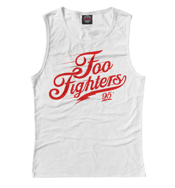 Женская майка с изображением Foo Fighters цвета Белый