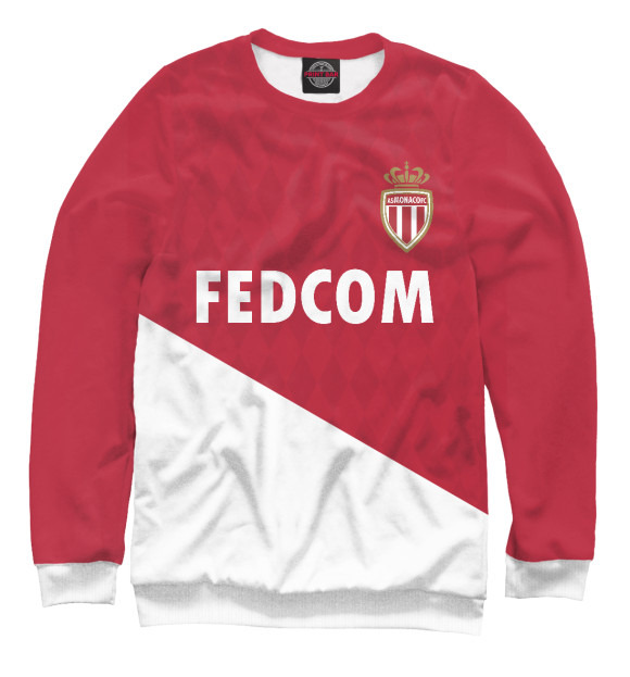 Мужской свитшот с изображением AC Monaco домашняя форма цвета Белый