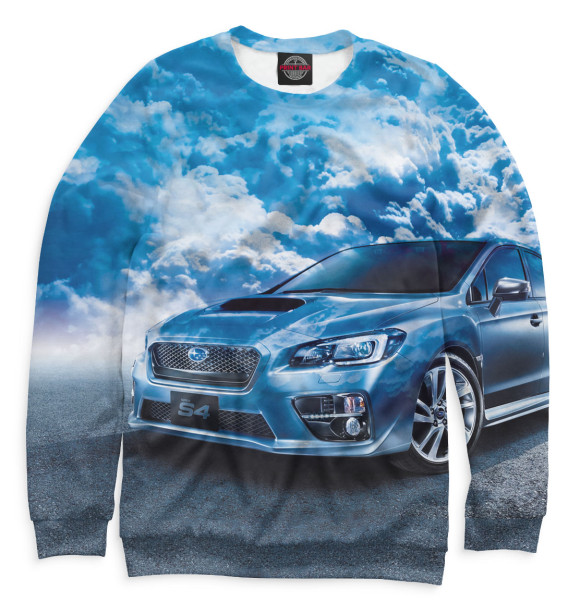 Мужской свитшот с изображением Subaru цвета Белый