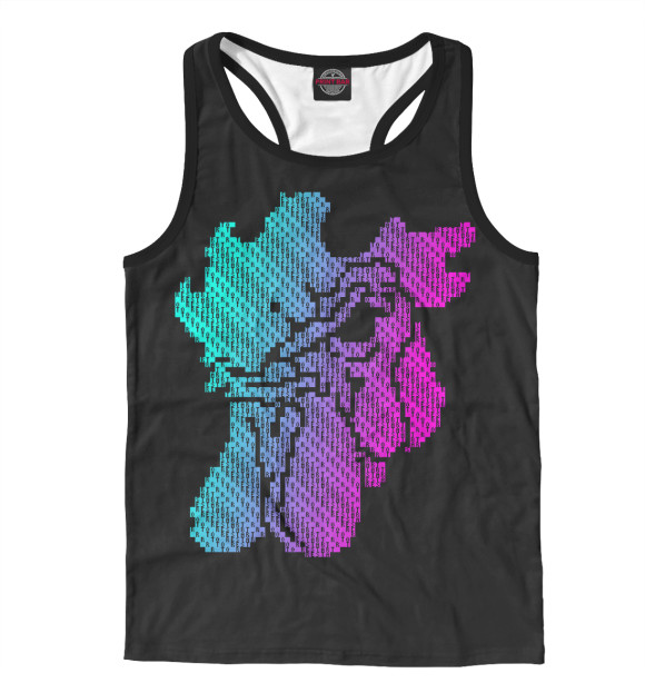 Мужская майка-борцовка с изображением Hotline Miami цвета Белый