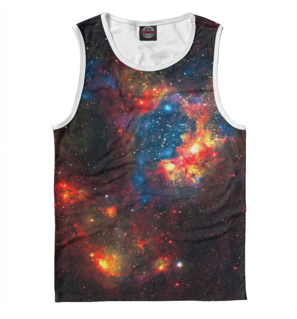 Мужская майка с изображением Космос цвета Белый