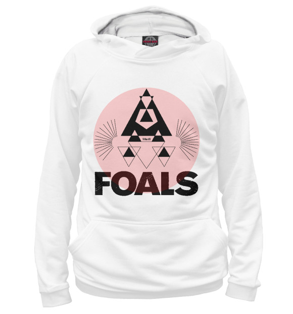 Женское худи с изображением Foals цвета Белый