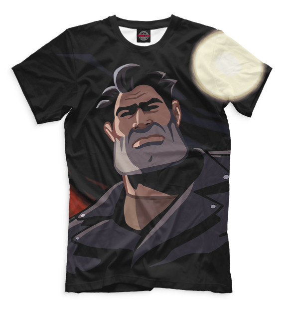 Мужская футболка с изображением Full Throttle цвета Черный